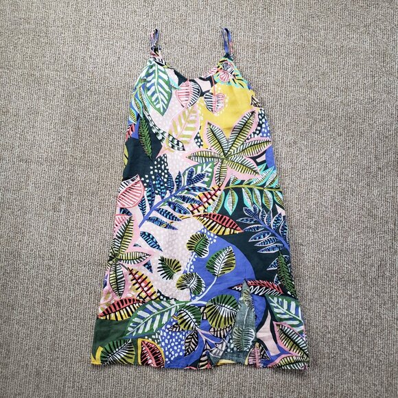 Cynthia Rowley Tropical Print Linen Dress Size 14 - Picture 6 of 10